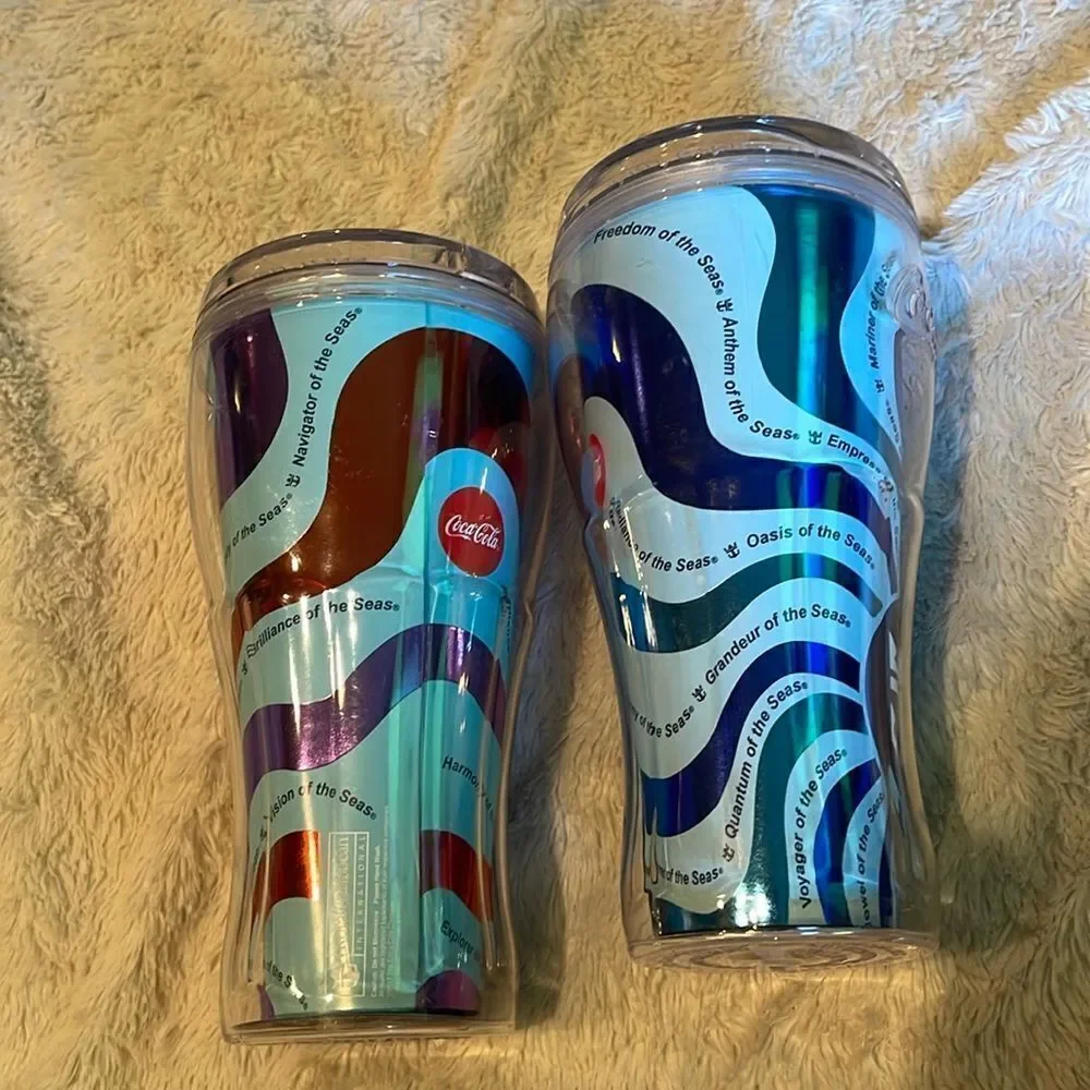 Royal Caribbean cups with lids